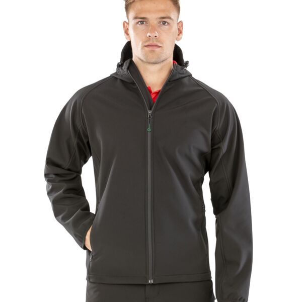 Result Recycled Three Layer Printable Hooded Soft Shell Jacket Thumbnail