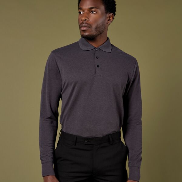 Kustom Kit Long Sleeve Poly/Cotton Piqué Polo Shirt Thumbnail