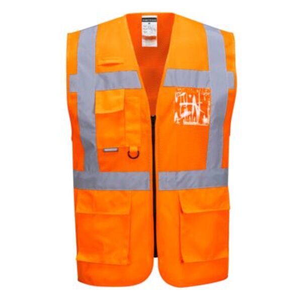 Madrid Hi-Vis Half Mesh Executive Vest  Thumbnail