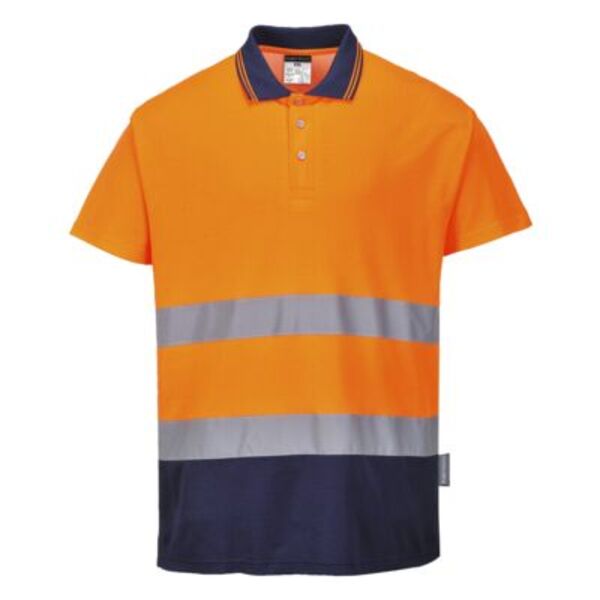 Hi-Vis Cotton Comfort Contrast Polo Shirt S/S  Thumbnail